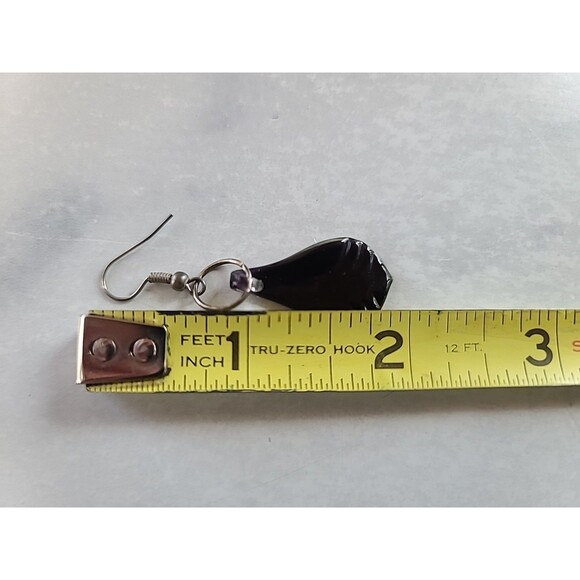 Artisan Brown Glass Dangling Pierced Earrings - Picture 10 of 10